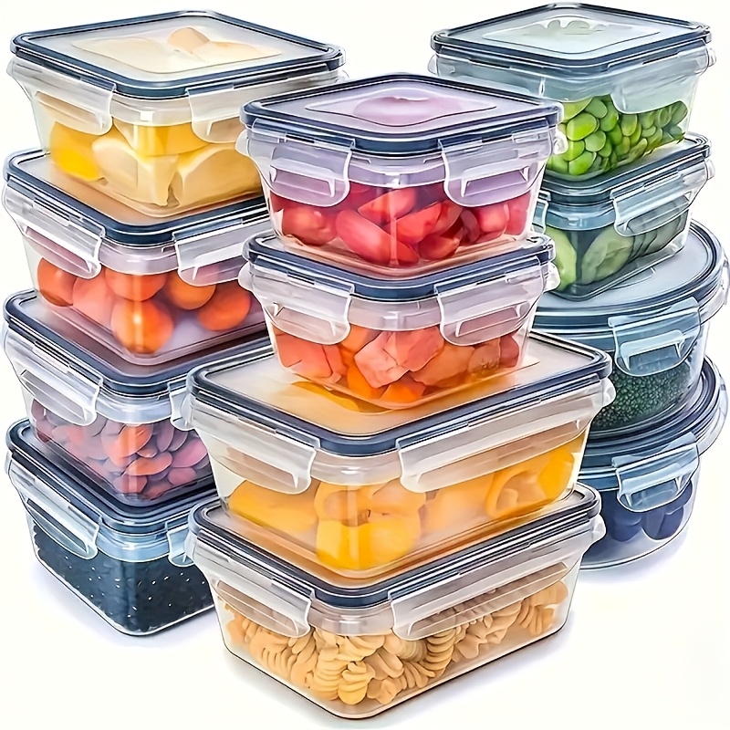 Food Storage With Dividers - Set da 8 Pezzi: 4 Contenitori
