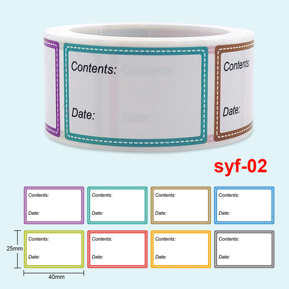 Food Storage Labels - Data sicura Catalogo alimentare Conservazione Etichetta