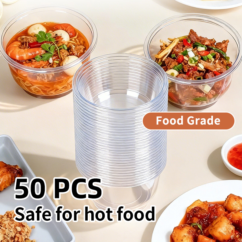 Food Storage Meals - Ciotole di Plastica Monouso Trasparenti Resistenti