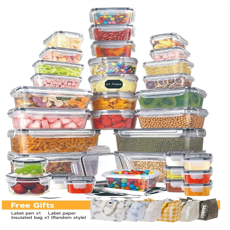 Food Storage Meals - Set di 48 Contenitori per Alimenti